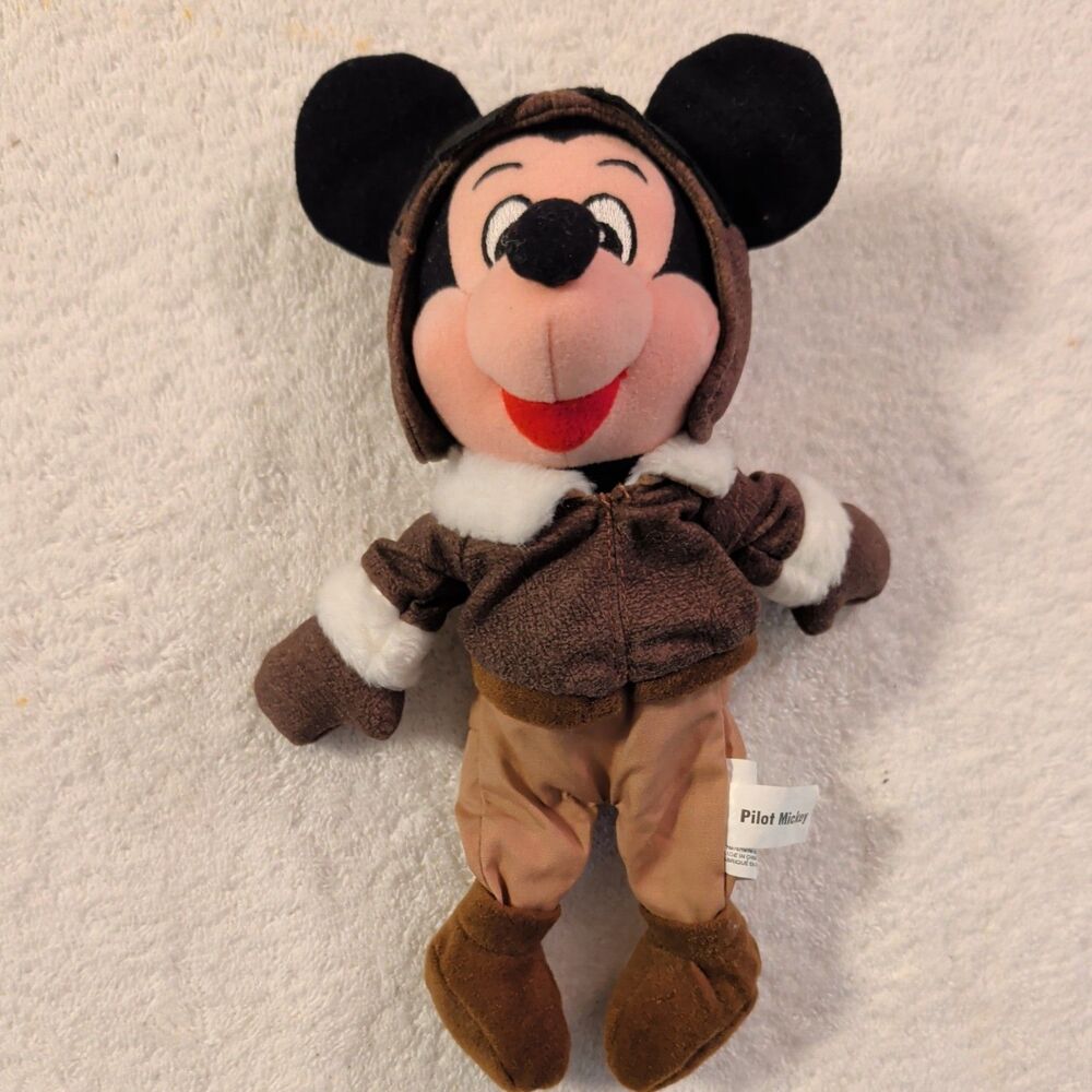 The Disney Store Pilot Mickey Mouse Plush Bean Bag